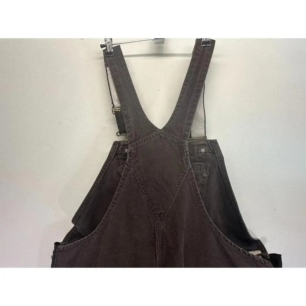 Carhartt Brown Denim Overalls 52/30 - Picture 6 of 14